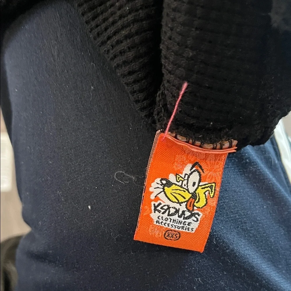 Black Hoodie with Bold White Text